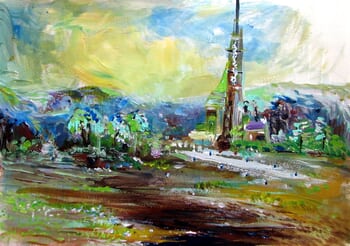 PAYSAGE VERT ET OR BRULANTS von Thibault Lepeudry