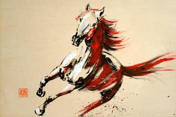 Running horse by Péchane