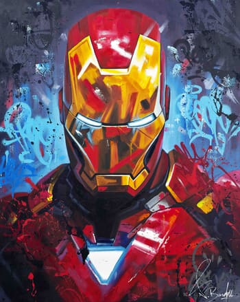 Iron Man Street Art von Vincent Bardou