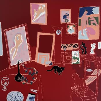 Matisse's cat - The red studio by Mychael Barratt