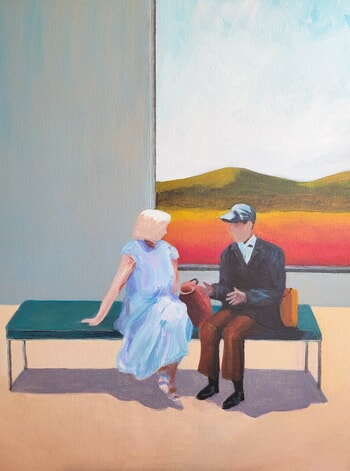 Le Banc Turquoise von Denise Dalzell