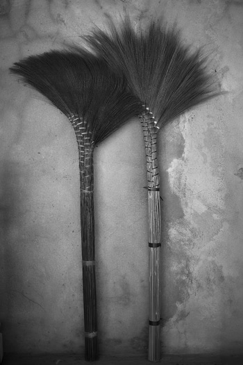 Still Life With Two Brooms par Geoffrey Ansel Agrons