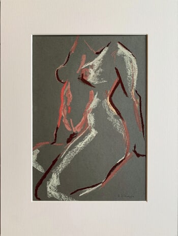Silhouette in Pastel IV by Héloïse O'Keeffe