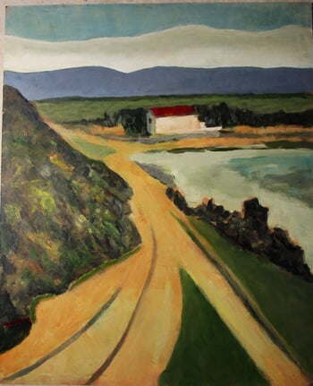 Le chemin de l'étang. by Michel de Gouttes