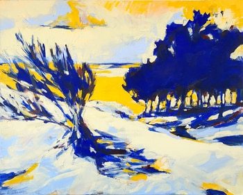 Jaune comme la mer, bosquet outremer par Hélène Vac