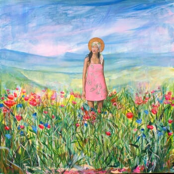 Flore attendant Zéphyr pour leur rendez-vous de printemps. by François Pagé