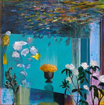 "La fête est finie, la fête est finie…". Tes baisers étaient sourds aux paroles écervelées du psittaciforme.  von François Pagé