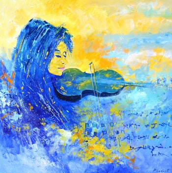 Playing the violin  by Pol Ledent
