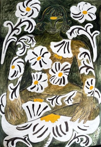 Flower Prince in Meditation by Agnese Negriba