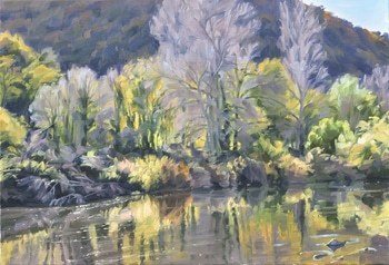 Autumn Reflections on the Loire von Anne Baudequin