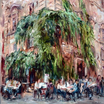 Bar dans le quartier de Trastevere by Olga Novokhatska