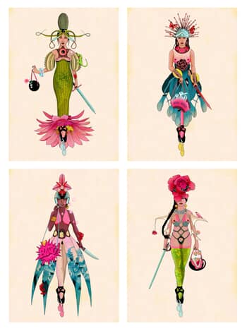 Ballerina I, II, III & IV Complete set von Delphine Lebourgeois