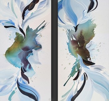 Above The Sky, Below The Sea Diptych by Novi Lim