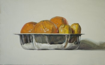 Oranges lemons in metal plate par Olivier Payeur