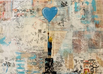 L’enfant au grand cœur bleu von ART'MONY