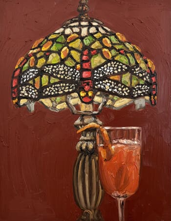 Tiffany Lamp and Cosmo  by Ruby Read