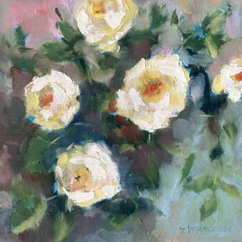 Le rosier jaune 2 von Géraldine Morales