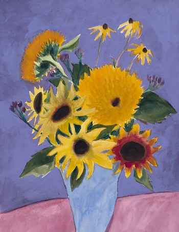 Sunflowers on Lavender von Michael Pfleghaar
