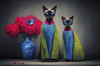 SIAMESE CATS 2 par HOLLY WATT