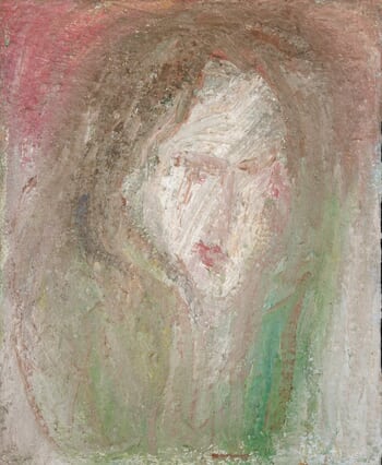 Portrait of Linda with red by Richard Cook