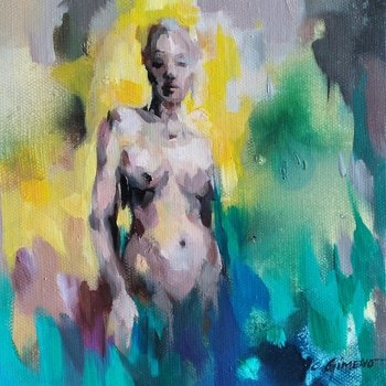 Petit nu jaune par Claudie Gimeno