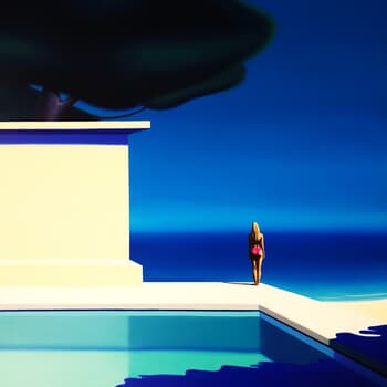 Le Mystère de l'Horizon 70 x 70 cm par Hugo Pondz