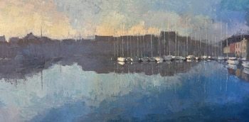 Brume du matin sur le port.  by James MacKeown