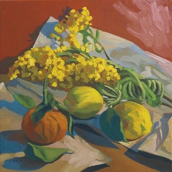 Mimosa et agrumes par Hélène Courtois-Redouté
