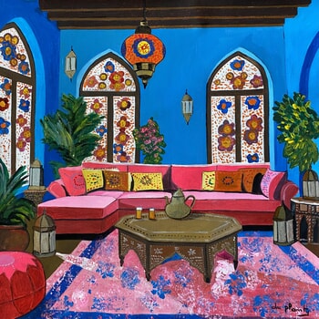 Intérieur Ottoman bleu par Anne Du Planty