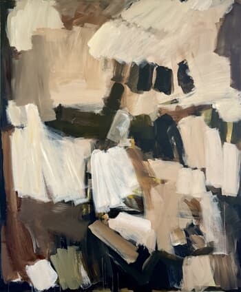 Abstract minimalism landscape in neutral colors von Diana Krinninger