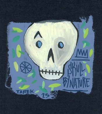 Skull sur Denim par Tarek