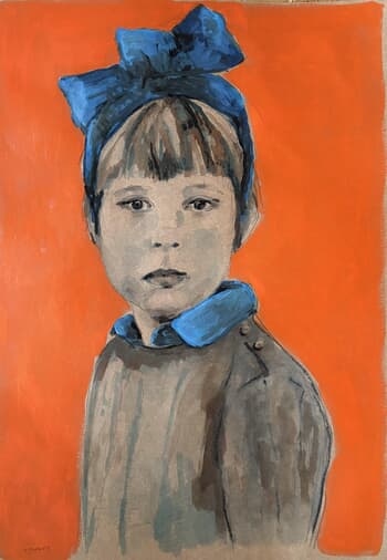 Jeune fille au noeud bleu von Géraldine Morales