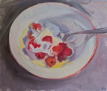 Raspberries and cream par Rosemary Burn