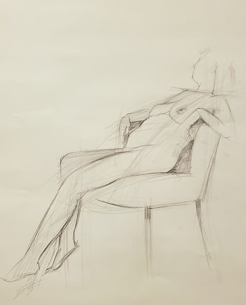 Seated figure study  von Tony Girolo