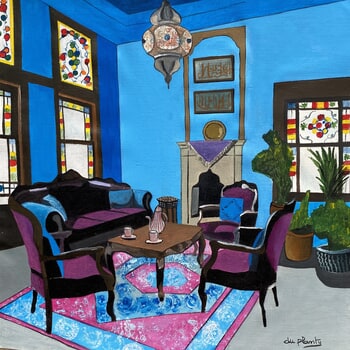 Intérieur Ottoman bleu  von Anne Du Planty
