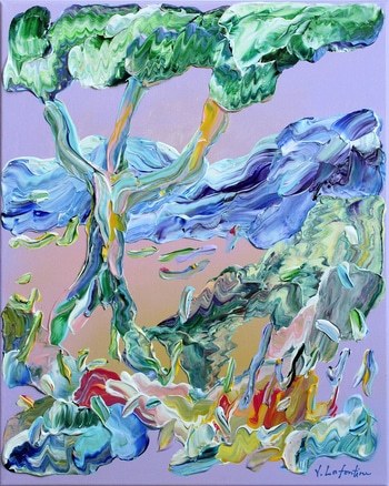 THE TREE BY THE MEADOW von Jeanette Lafontine