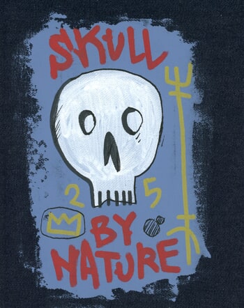 Skull sur Denim par Tarek