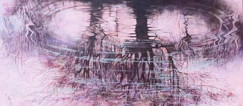 S’étire et s’efface : une fusion entre force végétale et reflets fluides. von Nadine Pillon