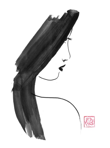woman profile by Péchane