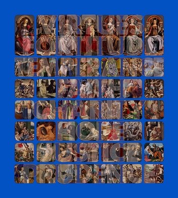 Cardinal Virtues - blue par Brad Faine