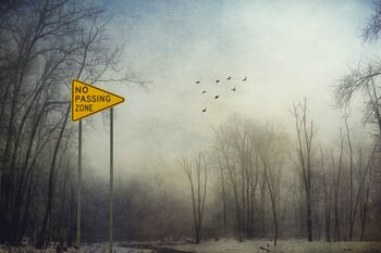 No Passing Zone by Hélène Vallas