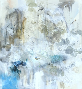 A Pinelike Surge Sweeping the Built-Up Shore of the Kamo von Christian Kabuß