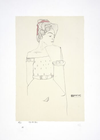 Portrait de Gerti Schiele, 1909 (Portrait of the Artist's Sister Gerti) by Egon Schiele