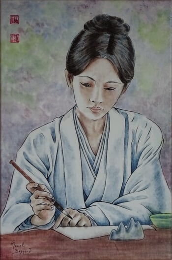 Rêverie sur papier blanc by Muriel BESNARD