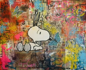 Snoopy et son papillon von ART'MONY