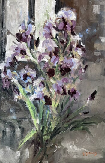 Les Iris de l'atelier d'Etampes by Géraldine Morales