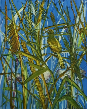 Thorpe Marshes with reed warbler by Barbara Howey