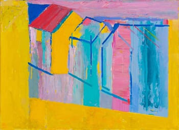 Beach Huts (Window) by Ashley Hanson