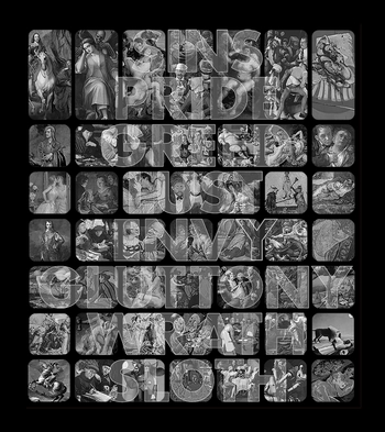 Capital Sins - black & grey von Brad Faine