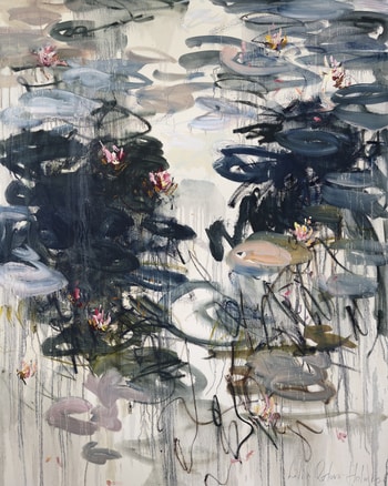 Water lilies. Spring pond. von Lilia Orlova-Holmes